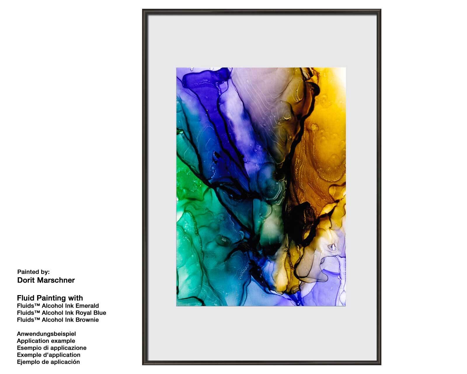 5x 30ml Set de inicio de Alcohol Ink Set LEAVES Octopus Fluids, Tinta al alcohol para Fluid Art