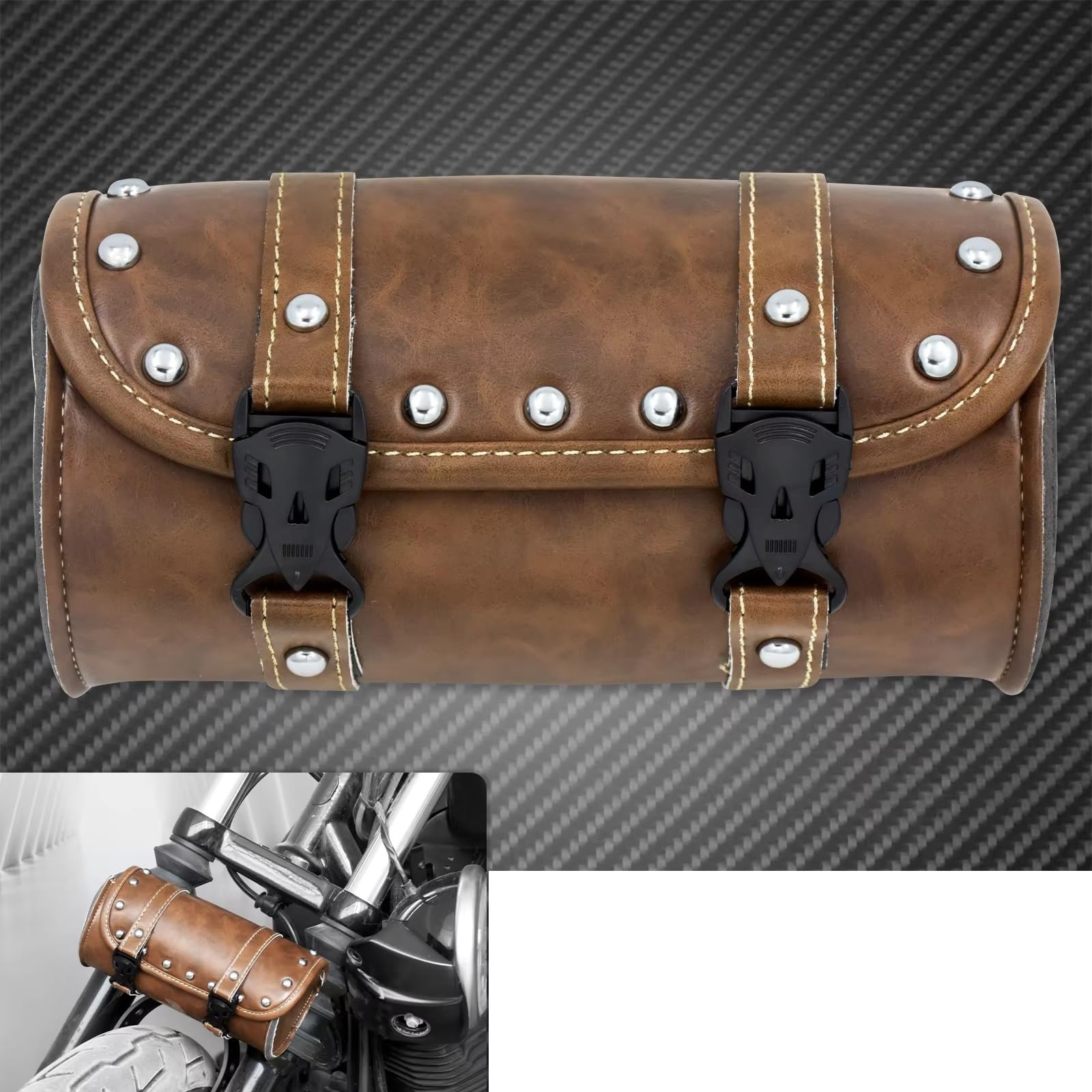 Compatibile Con Bobber Per Cruiser 1 Pz Borse Sella Moto Borsa Attrezzi Laterali Borsa Bagagli Parti In PU Accessori Di Ricambio Sacche Moto