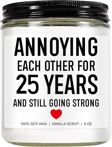 Funny Scented Candle, 25th - 25th Anniversary Gifts For Wife