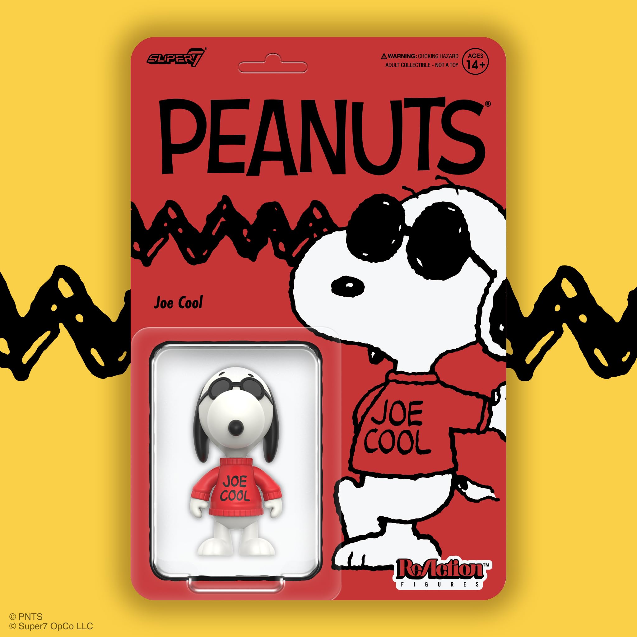 Amazon.com: Super7 Reaction Figure Peanuts Joe Cool Snoopy - 3.75