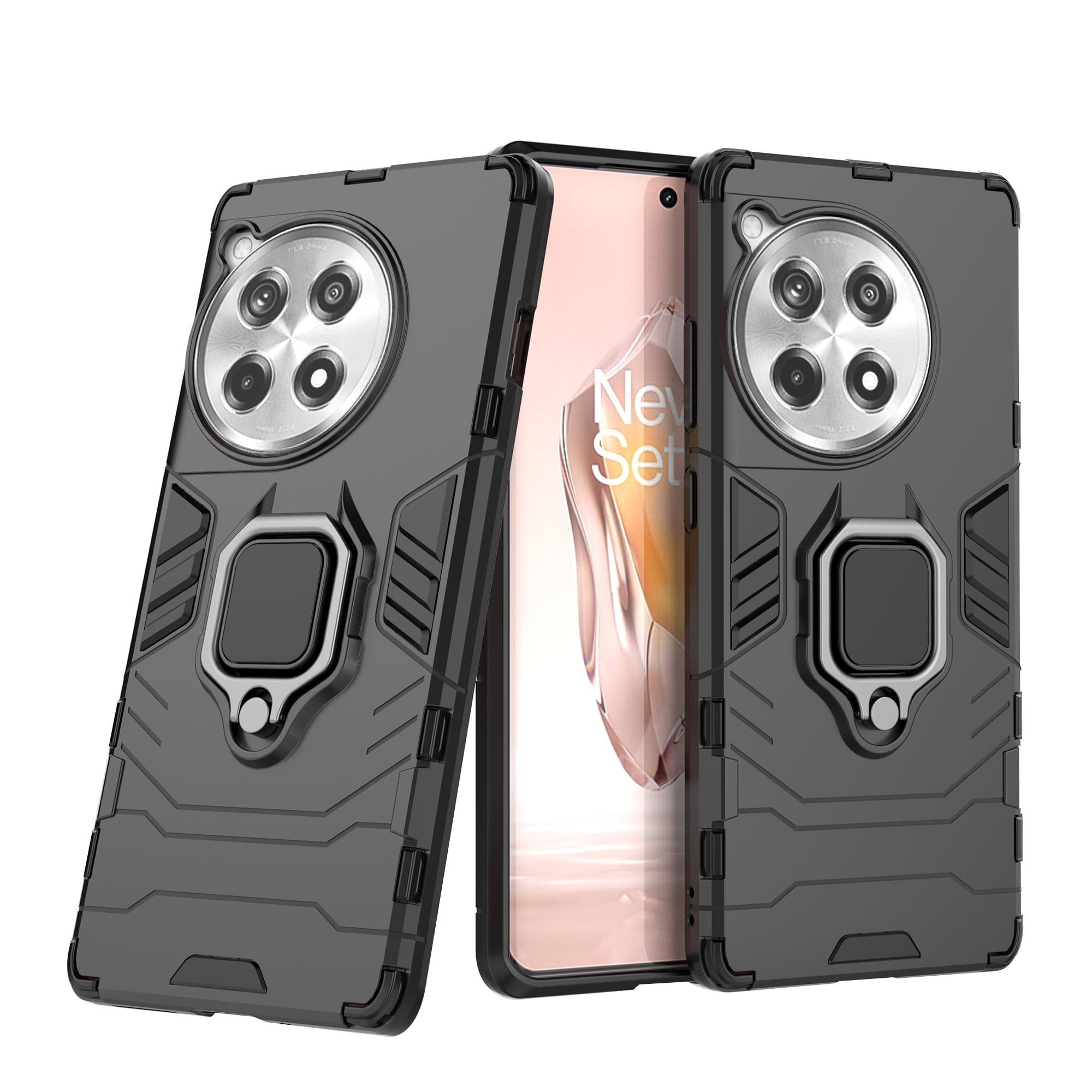 CEDO Rugged OnePlus 12R (5G) Defender Case | Rotating Ring Holder & Kickstand in-Built | Military Grade Armor | Bumper Back Cover (Black) (B0CV5LZ11D) Amazon Price History, Amazon Price Tracker