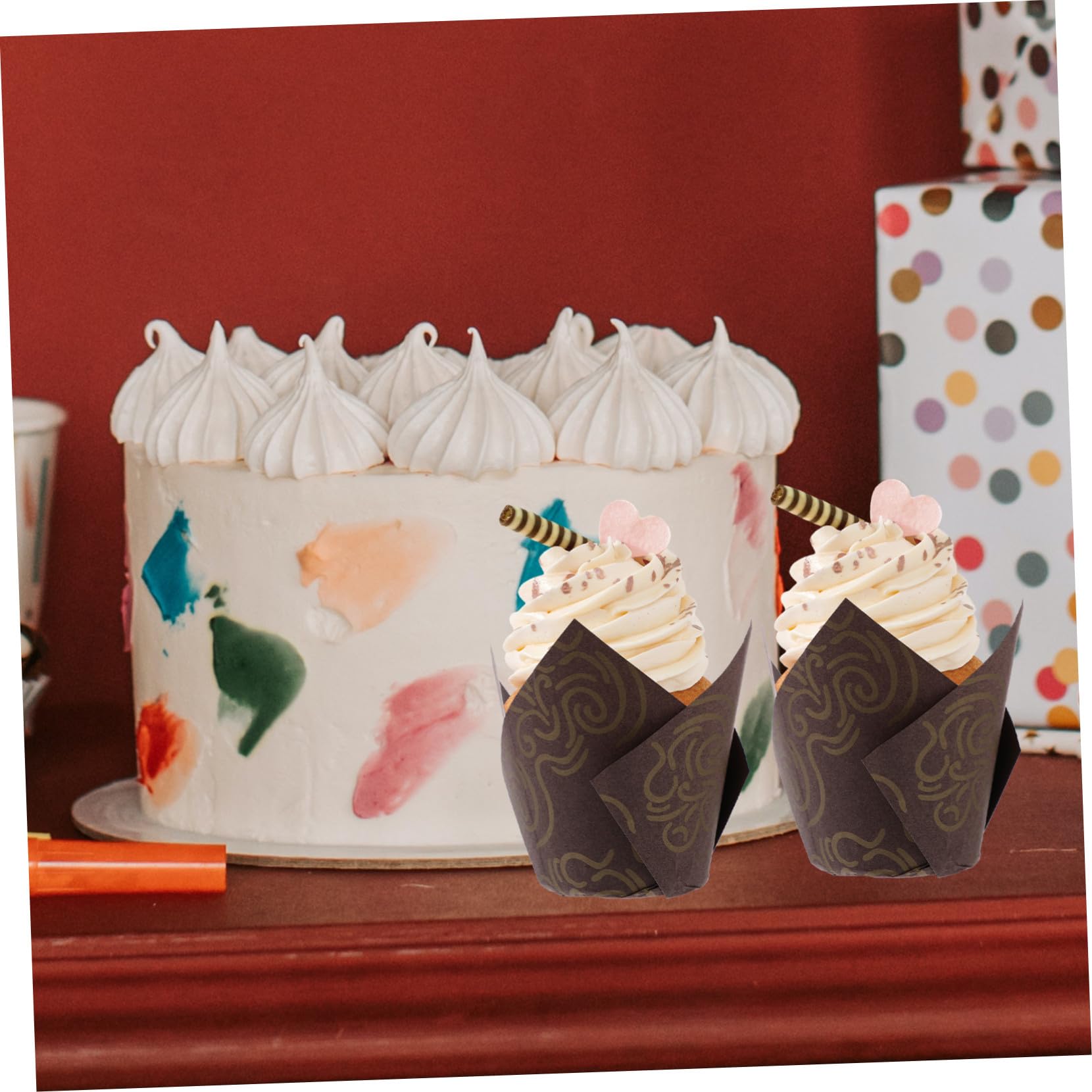 250stücke Tulpenform Cupcake-förmchen Muffin-papierförmchen Backen Für Cupcakes Muffins Kleine Kuchen Pralinen