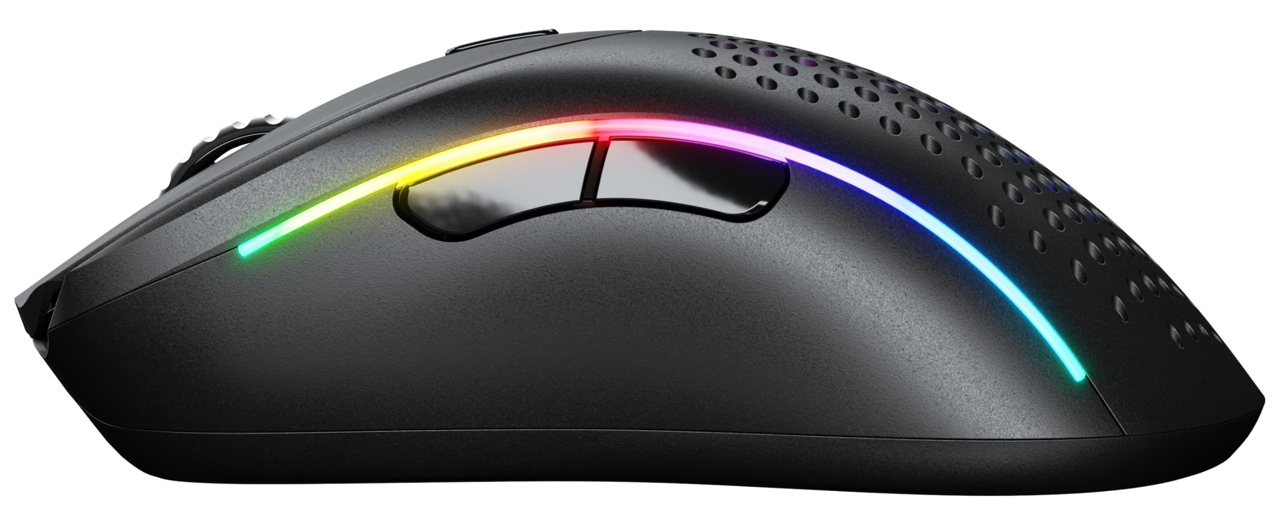 GLORIOUS Model D 2 Wireless Ratón Gaming Ergonómico Ligero (Negro) | Conectividad híbrida 2.4 GHz y Bluetooth, sensor BAMF 2.0 26K, switches 80M clics, tecnología Motion Sync, batería larga