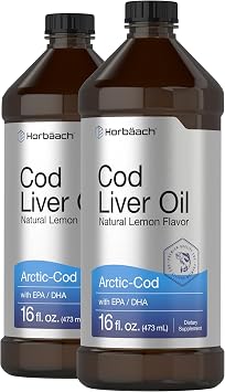 Horbaach Arctic Cod Liver Oil with EPA/DHA | 2 x 16 fl oz