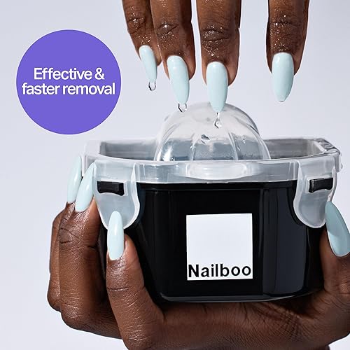 Miniatura 6 de Nailboo Removedor de esmalte de uñas de acetona, bandeja de remojo y paquete de luz LED Pro Cure, removedor de esmalte de uñas 100 %, lámpara LED UV