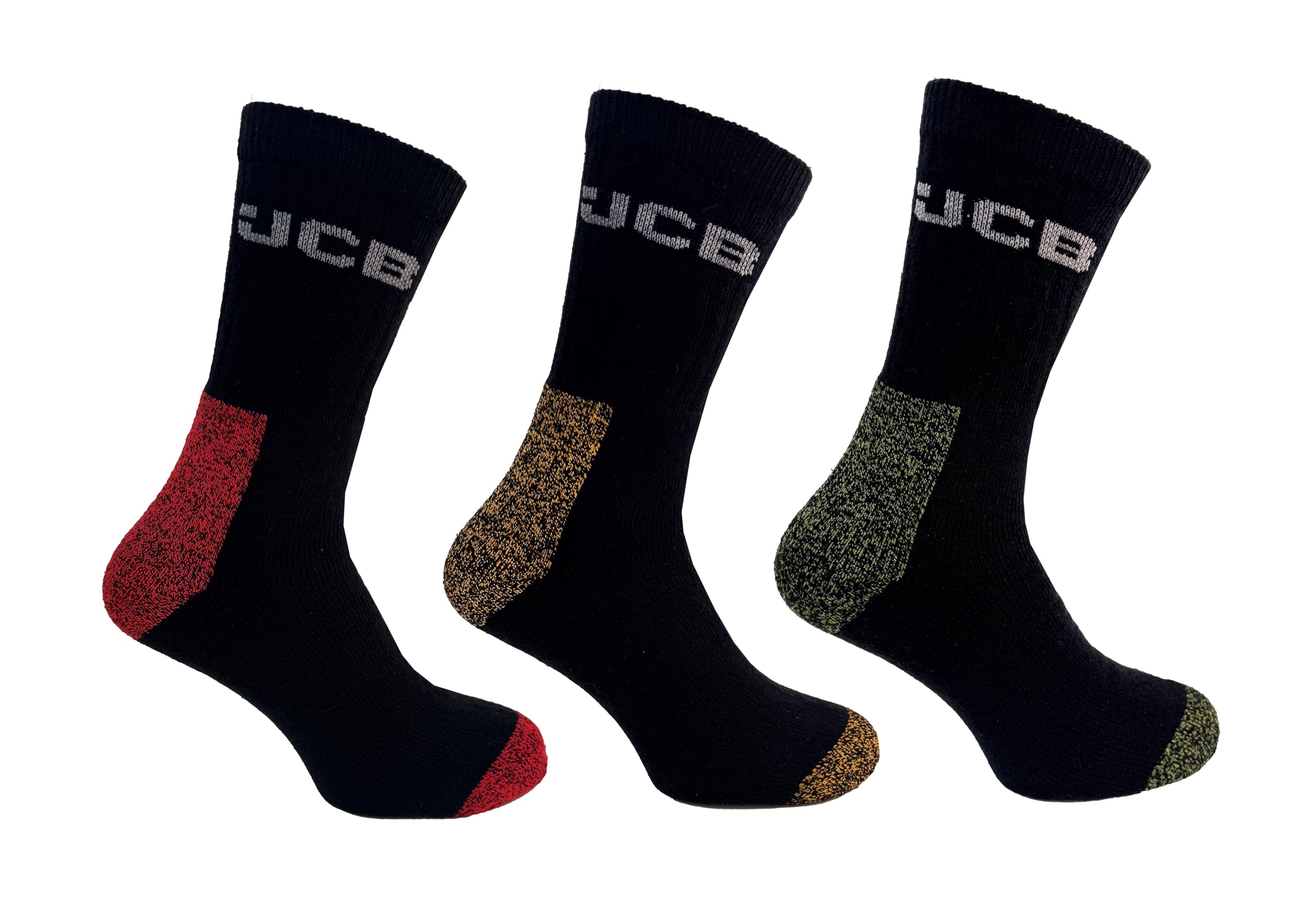 Jcb Men's Black Cleversocks Socks - Workwear Apparel Socks - Socks - Comfort Work Socks - 3 Pack - Socks Multipack - Socks - Uk 6-11, Eur 39-46