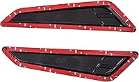 Vista 3 de KUAFU Cubiertas de ventilación para capó, panel decorativo de entrada de aire, 2 piezas, color negro, compatible con Chevy Camaro 1LT 2LT RS