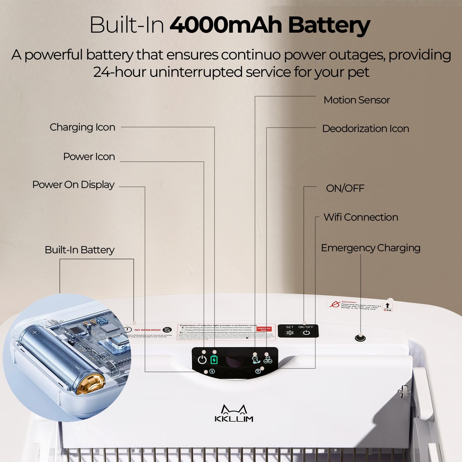 Self Cleaning Litter Box,Open-Top Automatic Cat Litter Box APP Control (2.4G/5G) with Health Tracking, Dual Safety Sensors&Odorless Design,Includes cat Litter & 3 Rolls Waste Bags(NO Tent) - image 7