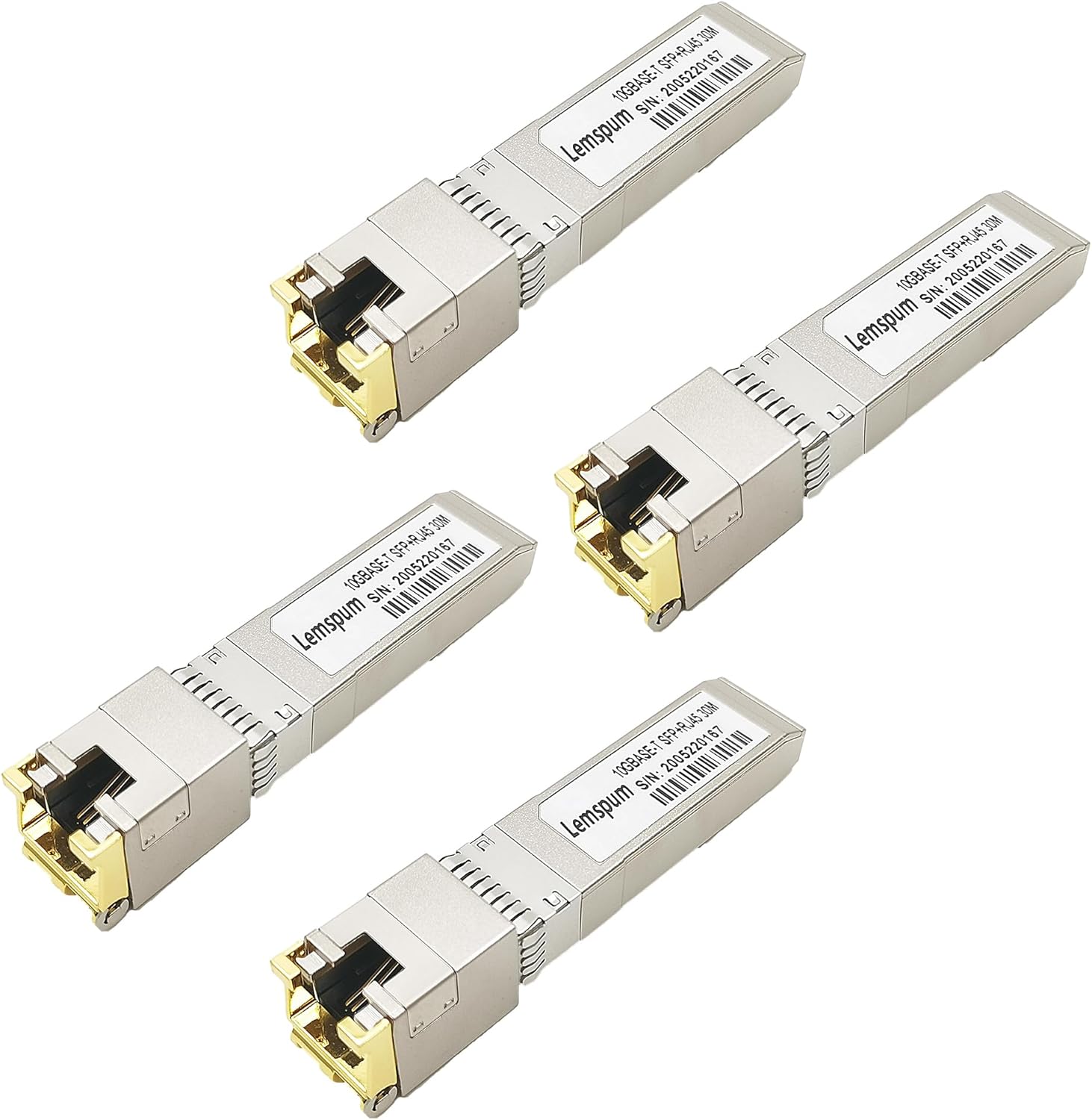 10GBASE-T SFP+ to RJ45 Transceiver, 10Gbe Copper 30m RJ-45 Optical Transceiver Module Compatible with Cisco SFP-10G-T-S,Ubiquiti UniFi UF-RJ45-10G, Meraki,Mikrotik,Supermicro,TP-Link ect.|4PC