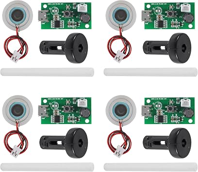 4Pcs USB Humidifier Module USB Spray Module Circuit Board Atomization Module 5V Atomization Plate Circuit Board Atomization Module Atomizer DIY Incubation Experimental Equipment