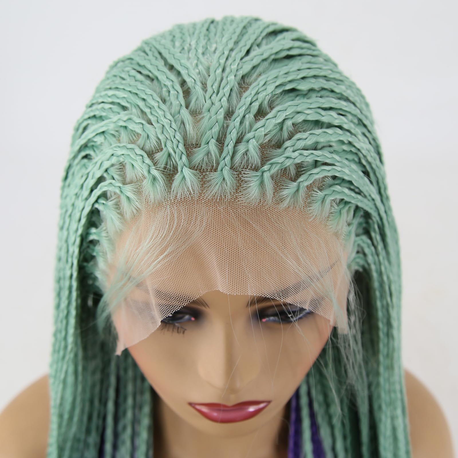 Amazon.com : BTWTRY Mint Green Ombre Purple Braided  display picture 3