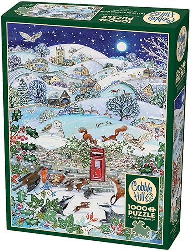 Miniatura 4 de Cobble Hill - Rompecabezas de 1000 piezas, Navidad en la granja, póster de muestra incluido