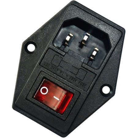 Presa IEC320 C14 Con Interruttore E Fusibile 10A – 3 Pin, Per Computer E Progetti Fai-da-te