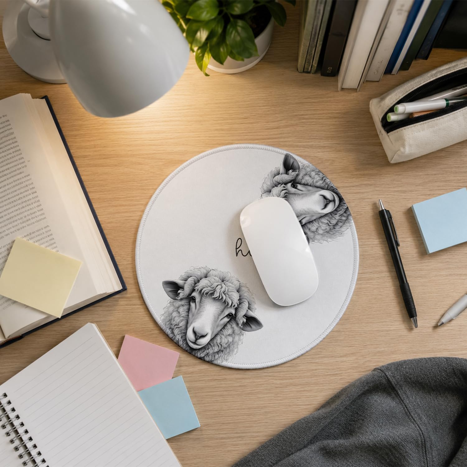 QIYUHOY Funny Sheep Mouse Pad, 7.9x7.9 Inch image 5