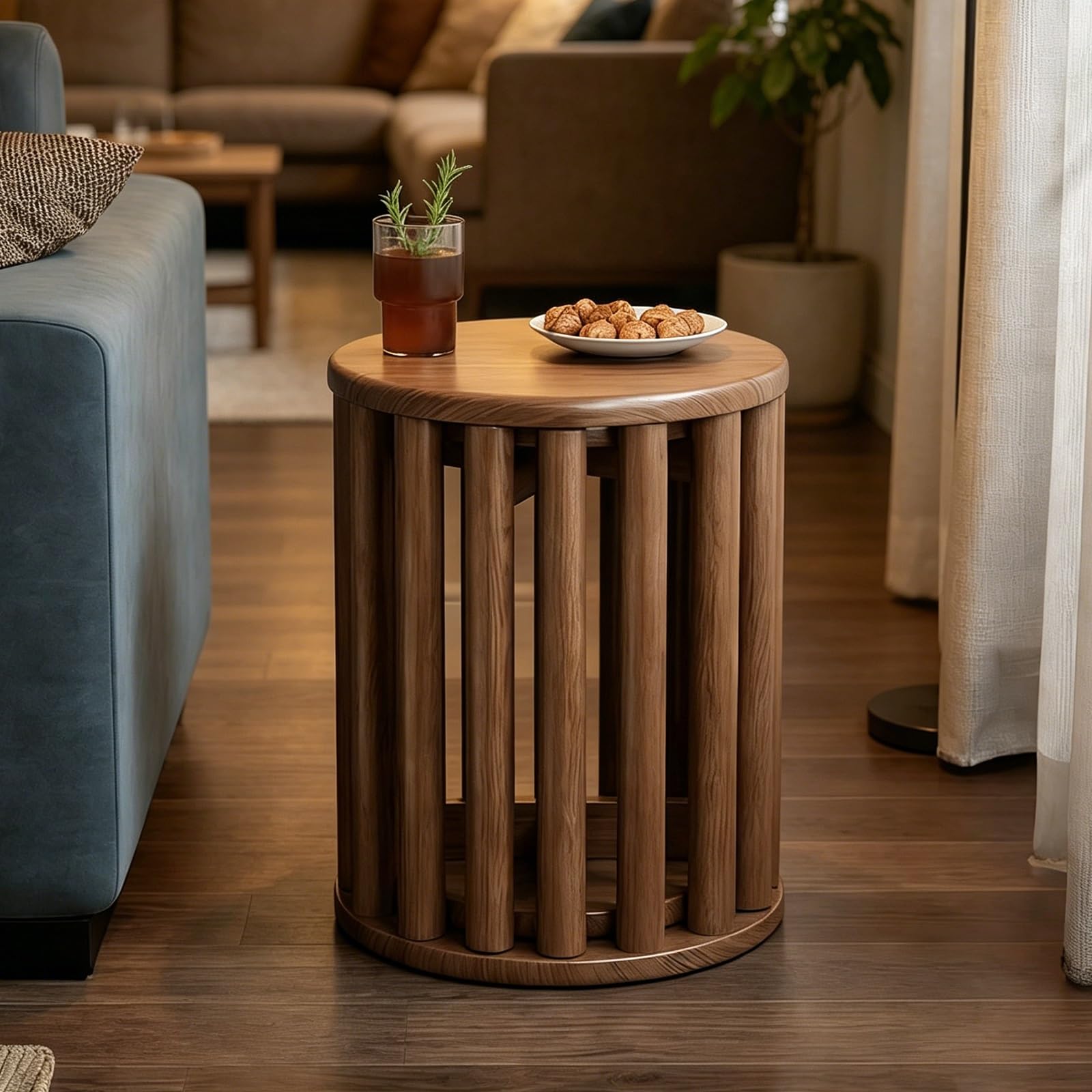 Taburetes apilables de madera y mesas redondas multifuncionales para oficina y hogar