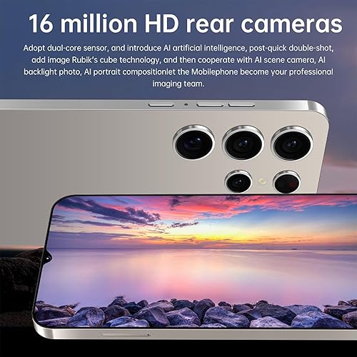 Miniatura 5 de Echoamo Teléfono celular C25 Ultra Desbloqueado, Smartphone Android 14 Snapdragon 8 Gen 2 Octa-Core, 4GB+128GB, batería 6800mAh, 90Hz FHD+ Pantalla