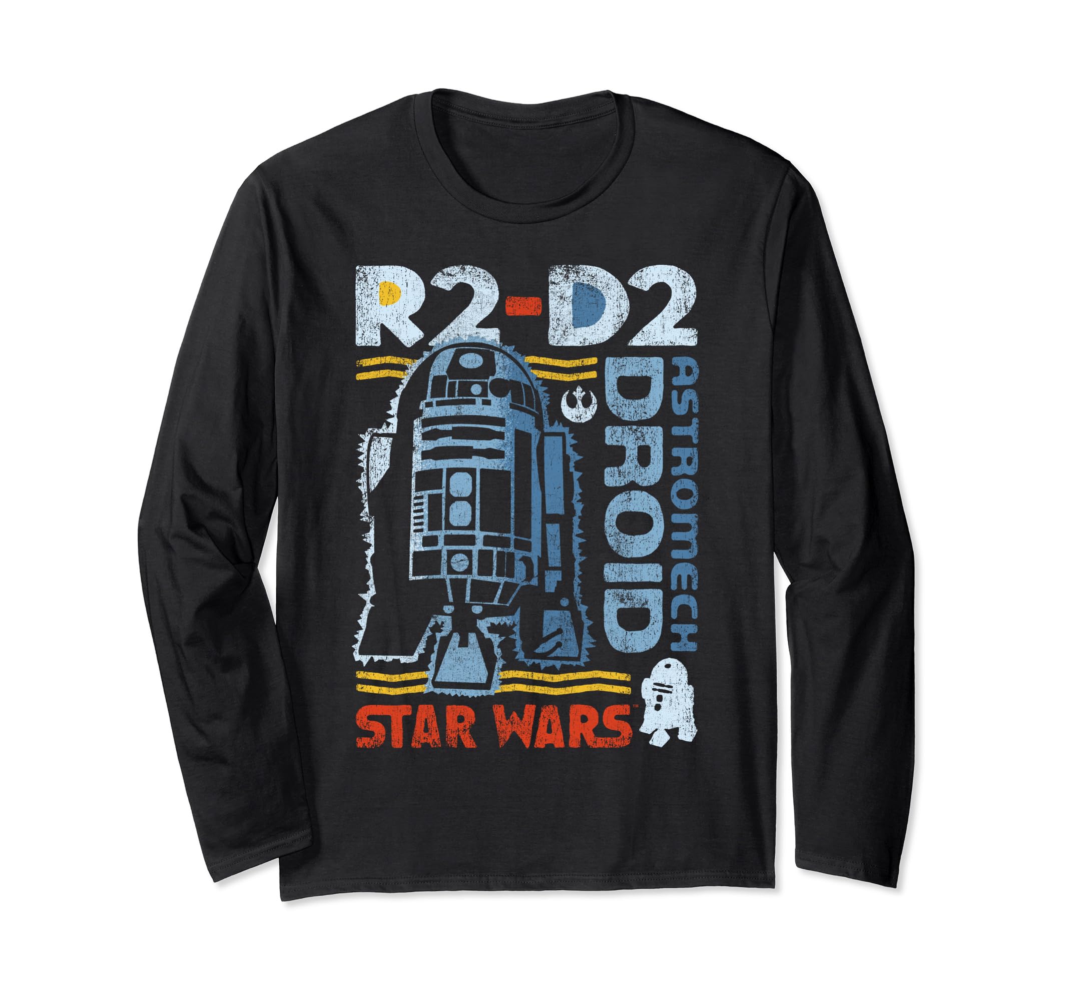 T-shirt Star Wars R2-D2 manches longues au look vintage usé authentique - 2