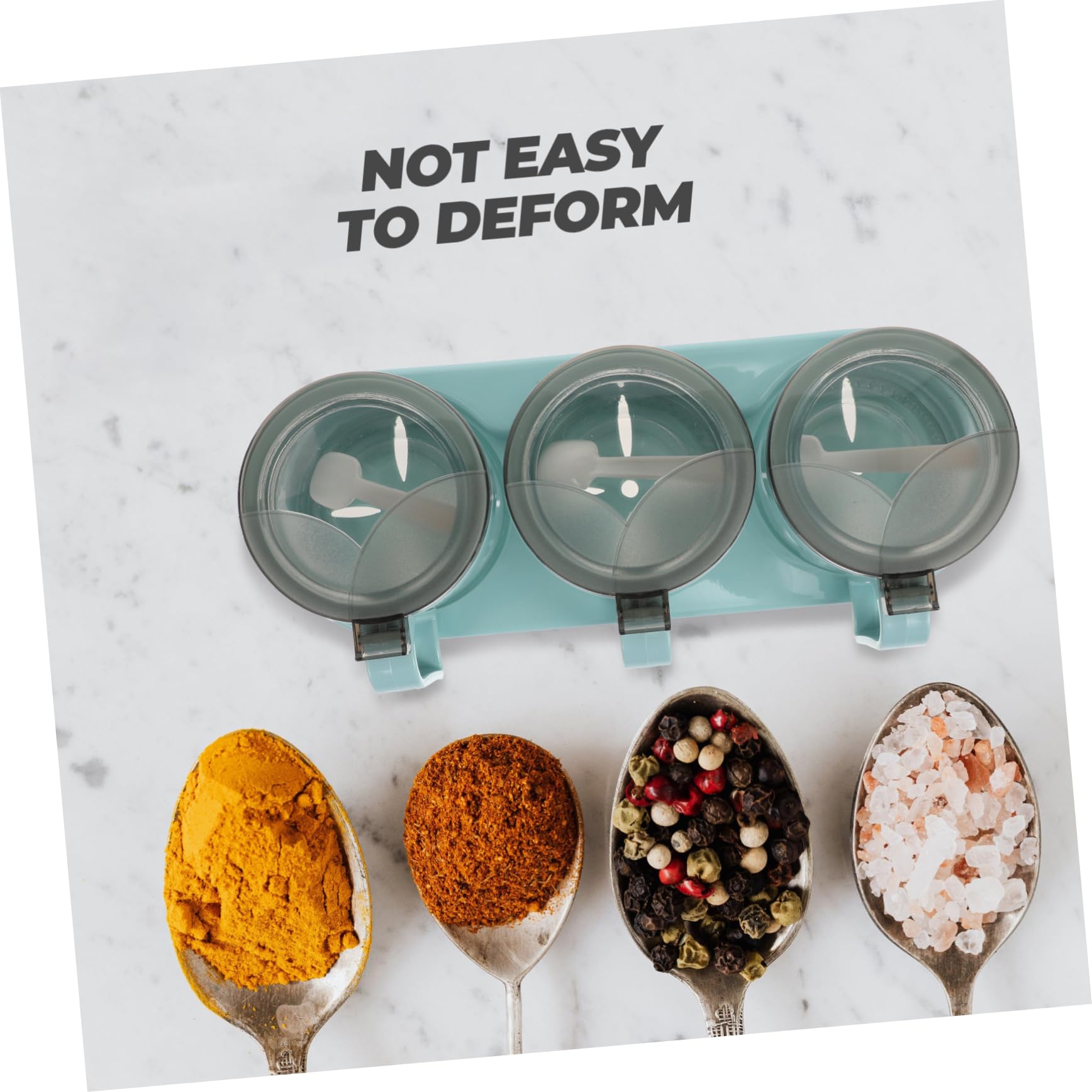 PRETYZOOM Airtight Glass Seasoning Box Spice Boxes for Kitchen Canister Organizer Handheld Condiment Jar Home Kitchenware