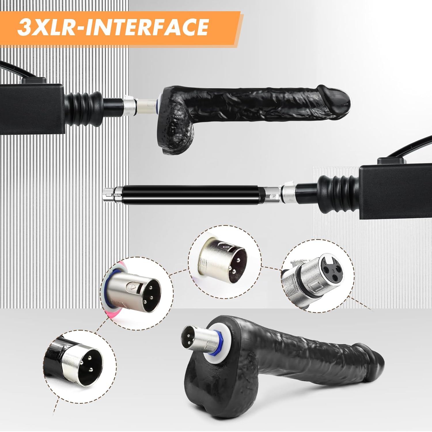 Sex Machines Thrusting Machine Sex Toy Machine Device Thrust Dildo Machine for Women and Men Sex Machine Thruster Sex Toy with Suction Cup 3XLR Sex Machine Attachments Sexmechine (Dark Gray)