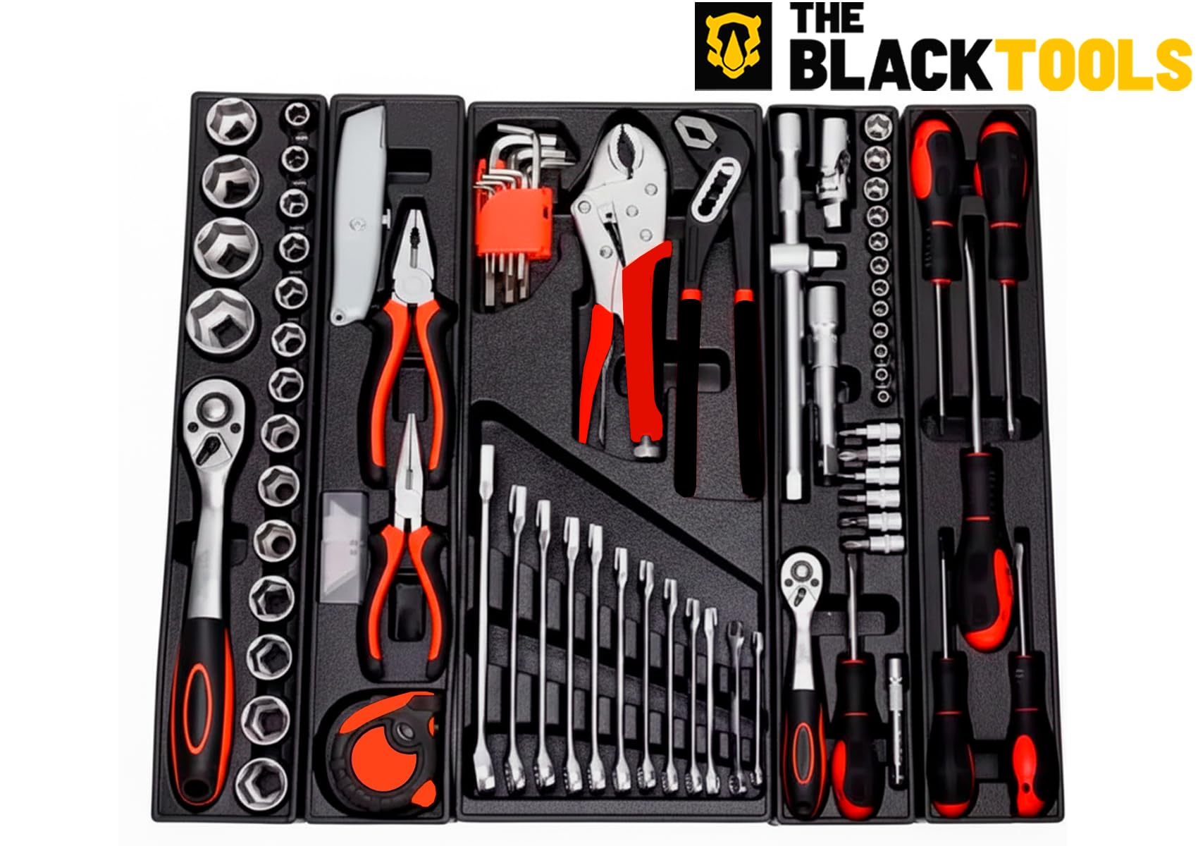 Caixa de Ferramentas Sanfonada TTB85 The Black Tools – 85 Peças