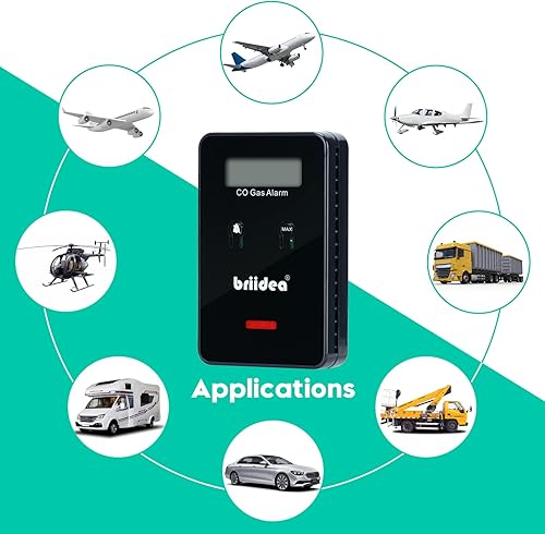 Miniatura 7 de briidea - Detector de monóxido de carbono para automóvil, detector de CO rápido de bajo nivel de 9 ppm, ampliamente utilizado en vehículos, aviones,