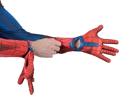 Miniatura 4 de Marvel Spider-Man - Disfraz oficial de Halloween Zentai para adultos, elastano elástico con cremalleras ocultas y ranuras para la muñeca