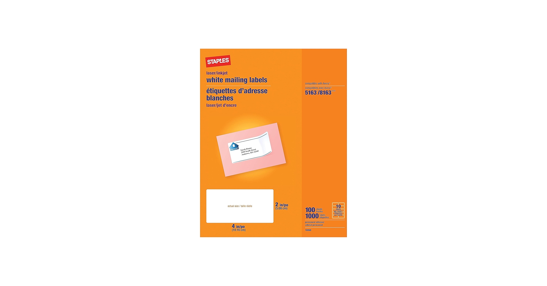 Amazon.com : Staples Laser/Inkjet Address Labels, Easy-to
