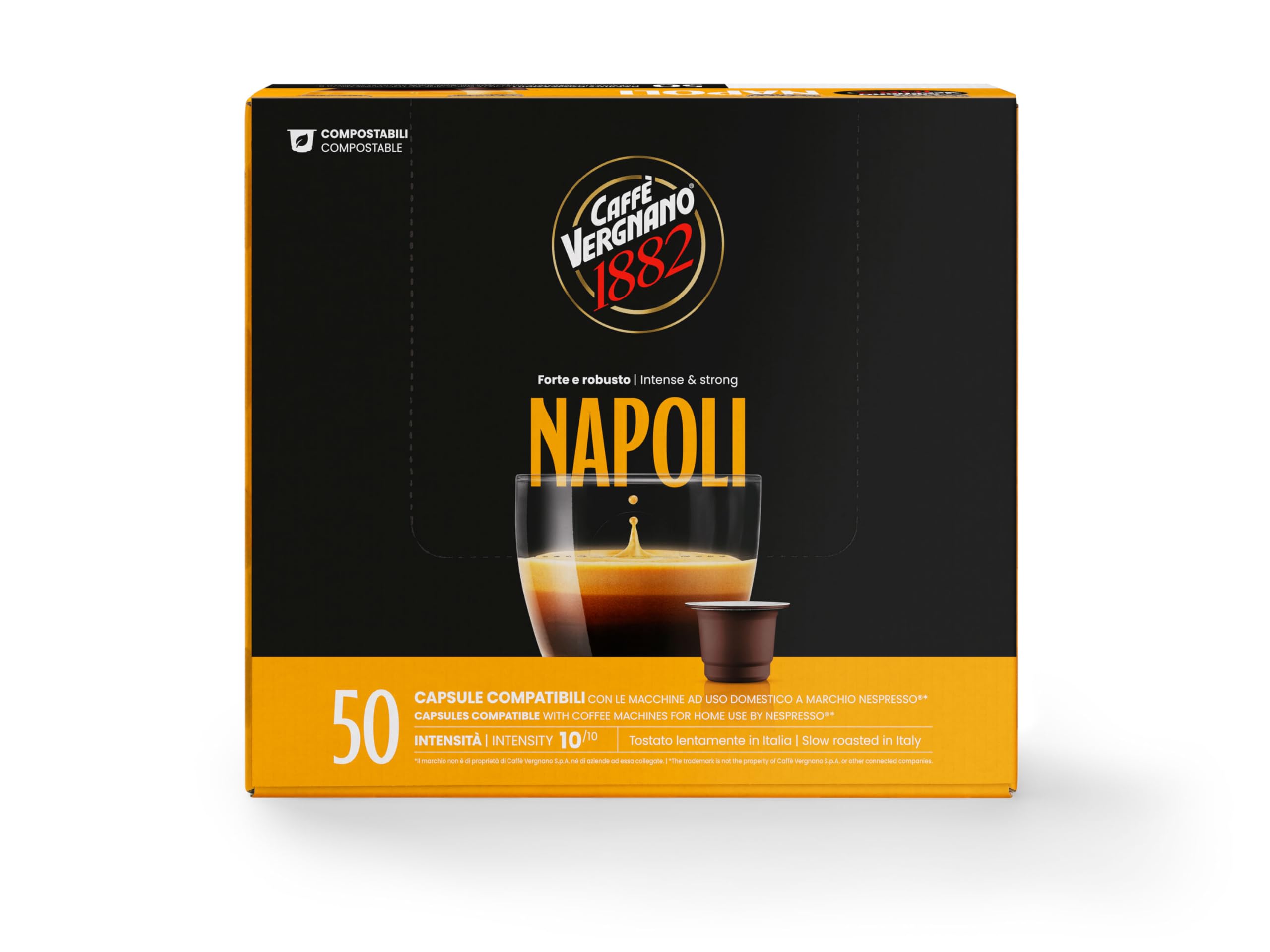 Èspresso - Compostable Coffee Capsules, Compatible With Nespresso, Napoli - Pack Of 50 Capsules