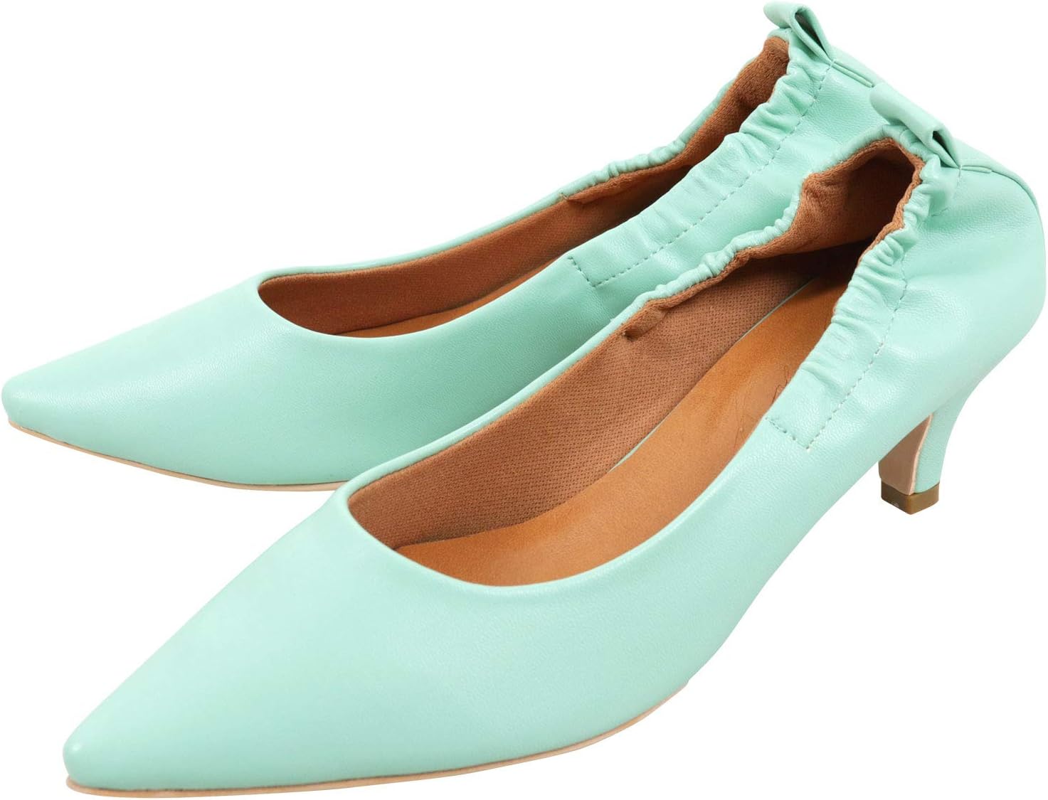 Amazon | [神戸レタス] ポインテッド ギャザー パンプス [I2033