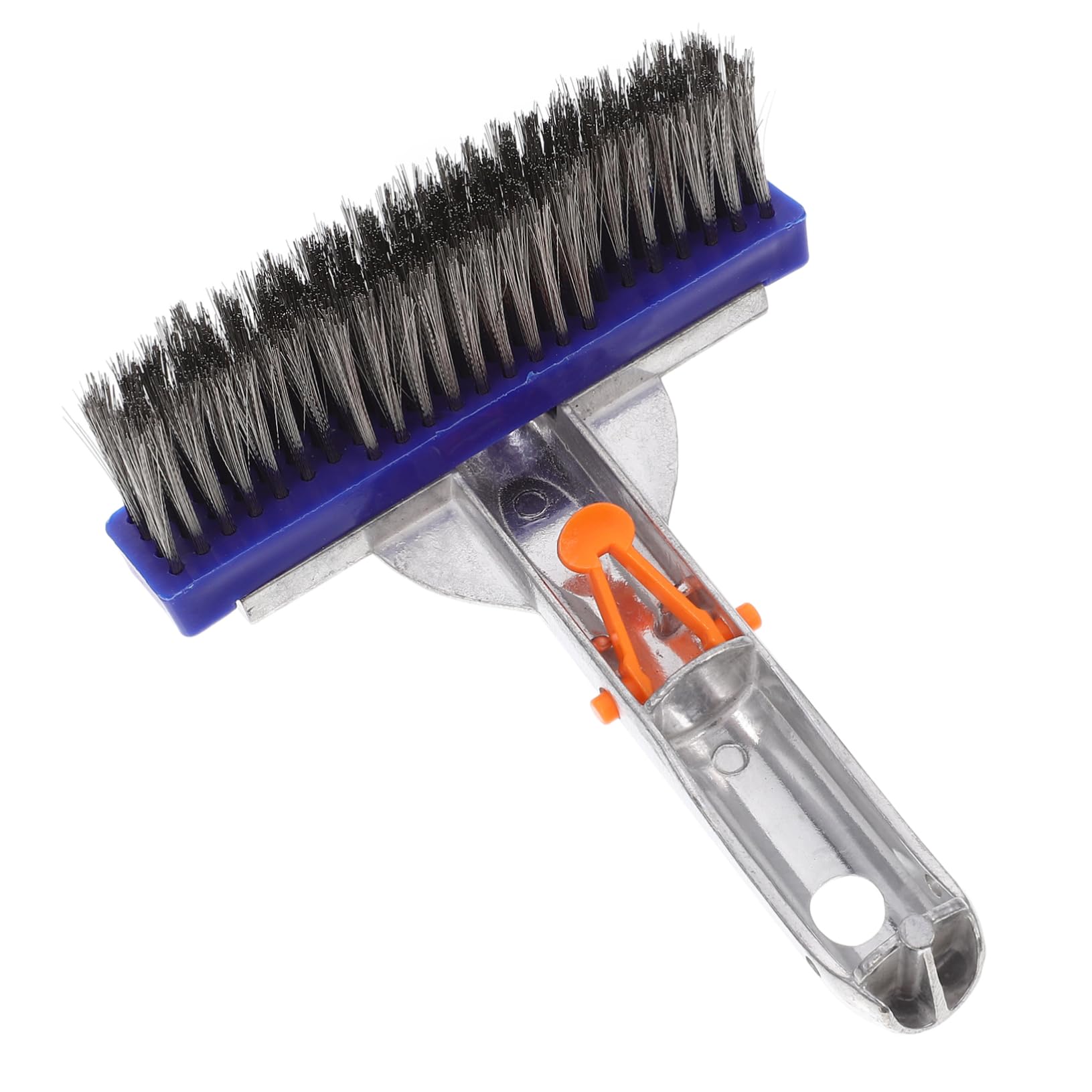 YARNOW Pool Wire Brush 5 Inch Pool Wall Brush Ergonomic Handle Heavy Duty Pool Brush for Tile Cleaning