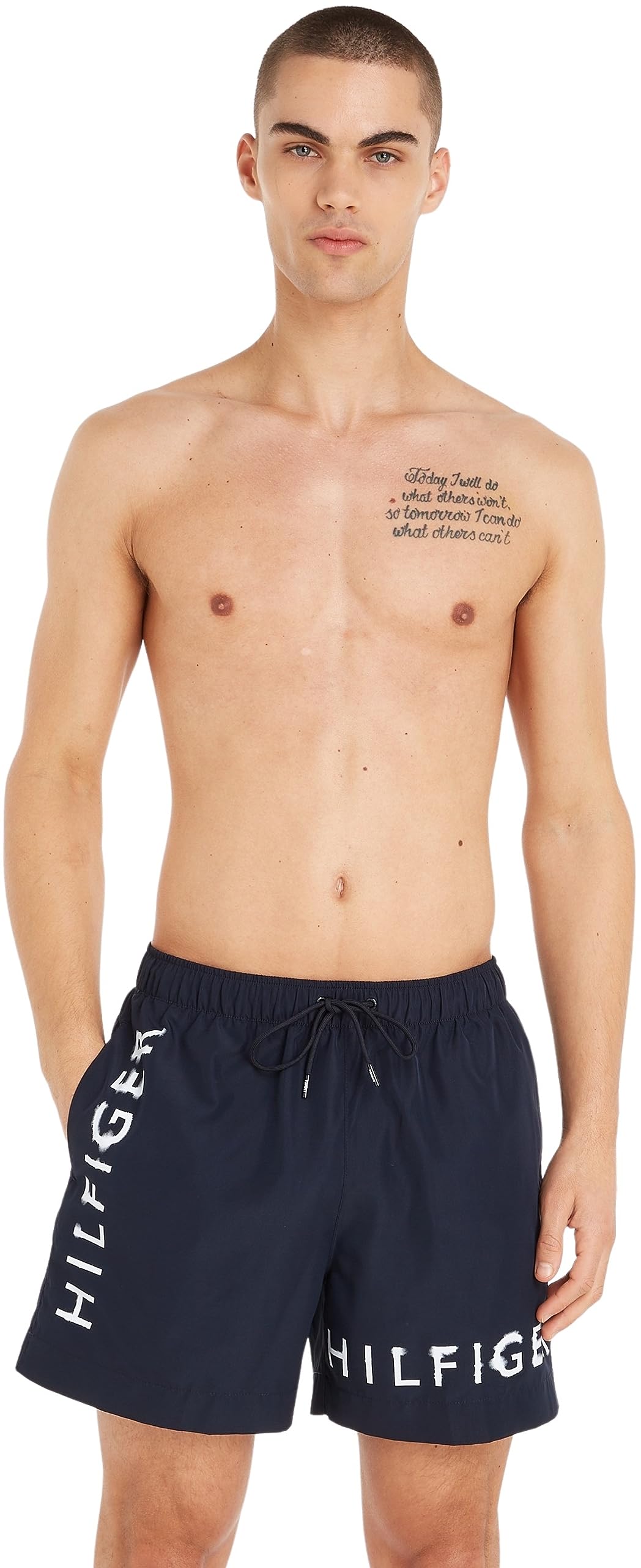 Tommy Hilfiger Bañador para Hombre Medium Drawstring Pernera Media
