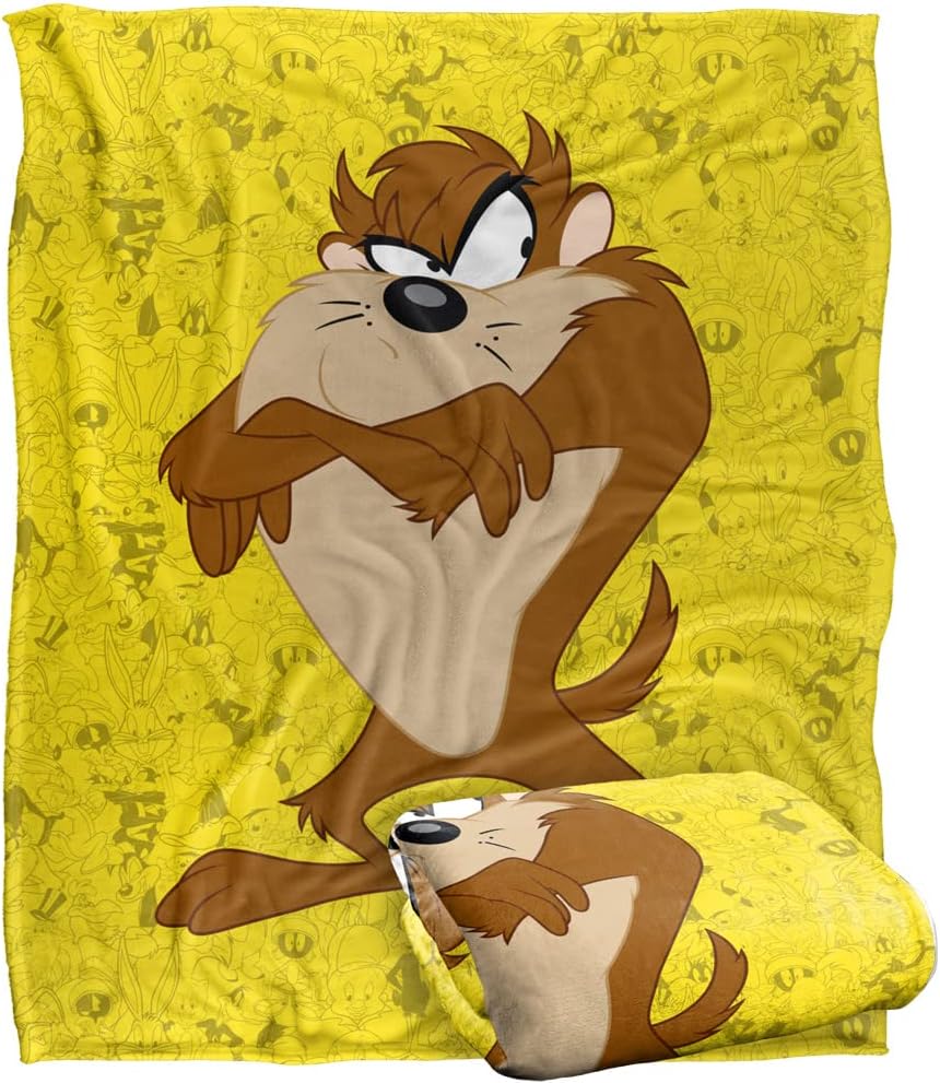 Looney Tunes Blanket, 50"x60", Taz Character Silky Touch Super Soft Throw