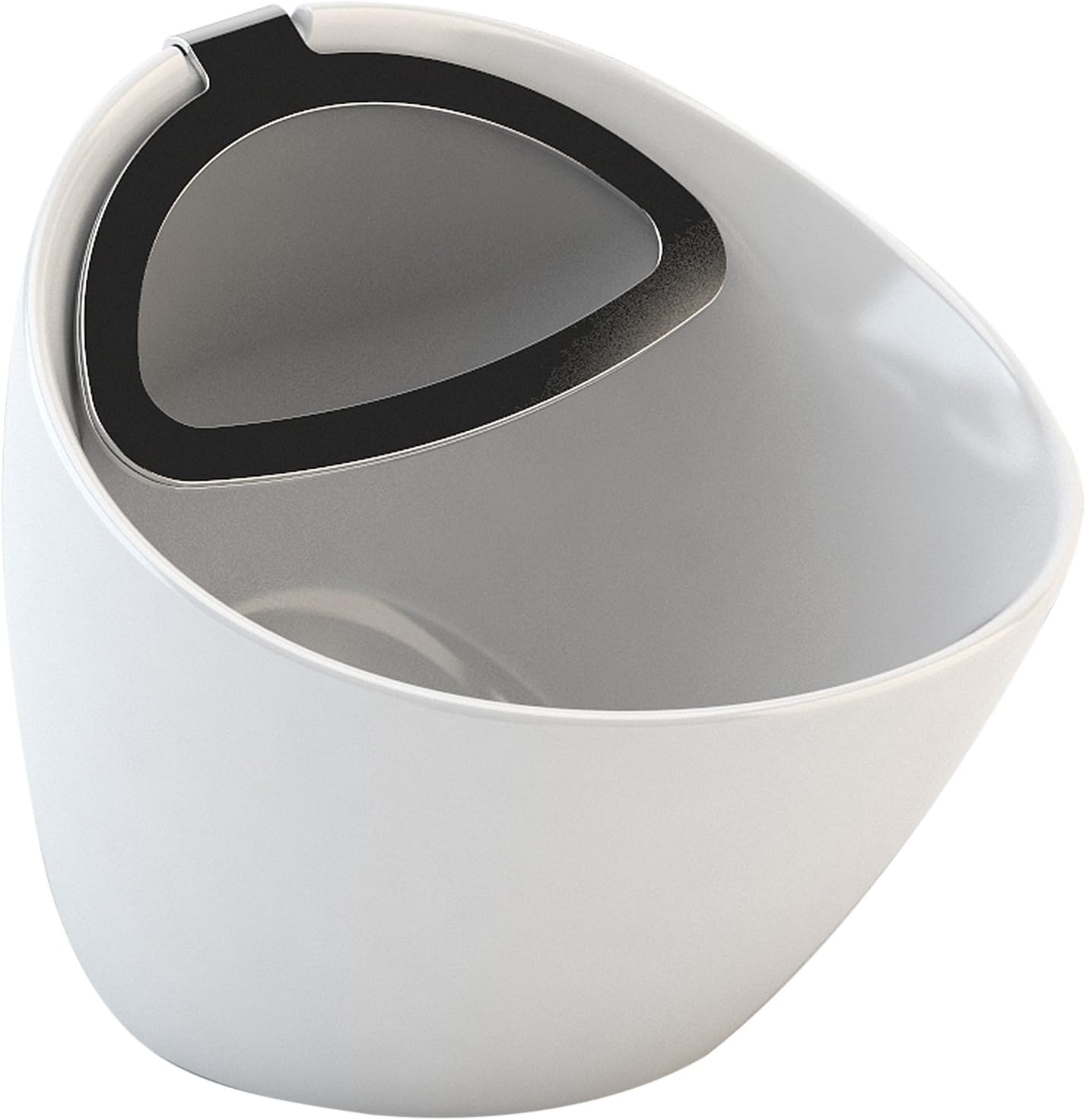 Tipcup Double Wall Porcelain Tea Cup, 4.7" D, White Gloss