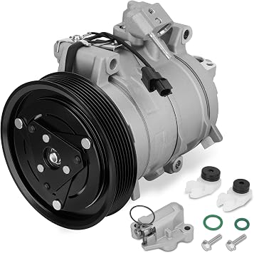 AC Compressor with Clutch with Clutch Compatible with Honda Accord 2.4L 2008-2012, Crosstour 2.4L 2012-2015 w/One Plug
