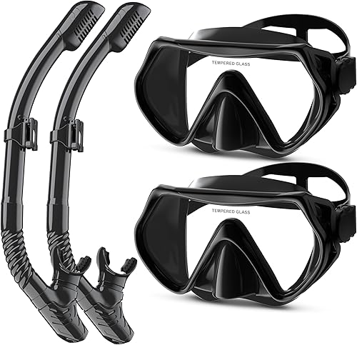 Miniatura 24 de Snorkeling Gear, Dry Snorkel Set180° Panoramic Wide View,Anti-Fog Scuba Diving Mask, Professional Snorkeling Gear for Free Breathing, Swimming,