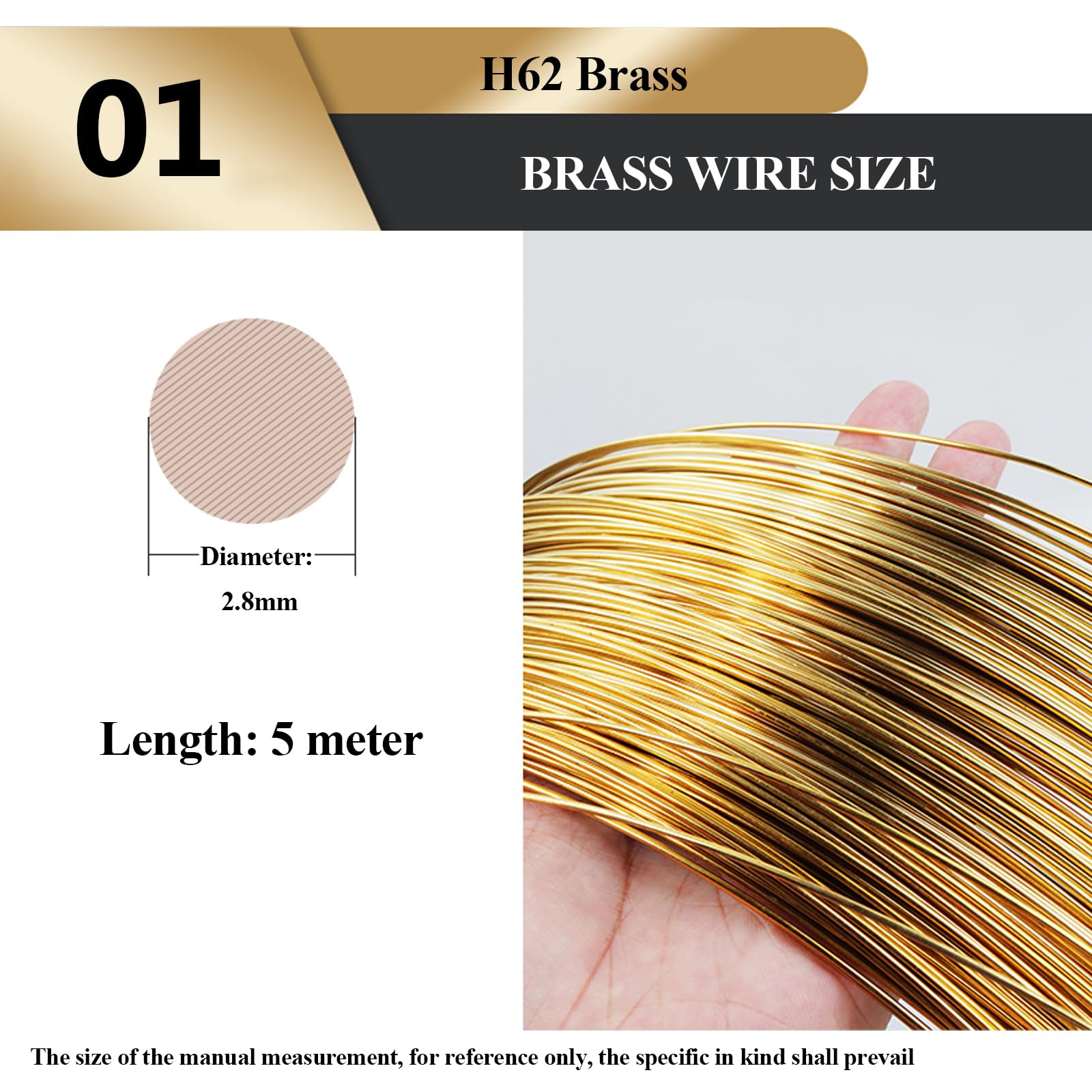 H62 Messingdraht Messingspule Drahtdurchmesser 2–5 Mm, Länge 5 Meter Ideal Für Heimwerker- Und Industrieprojekte,Diameter 2.8mm