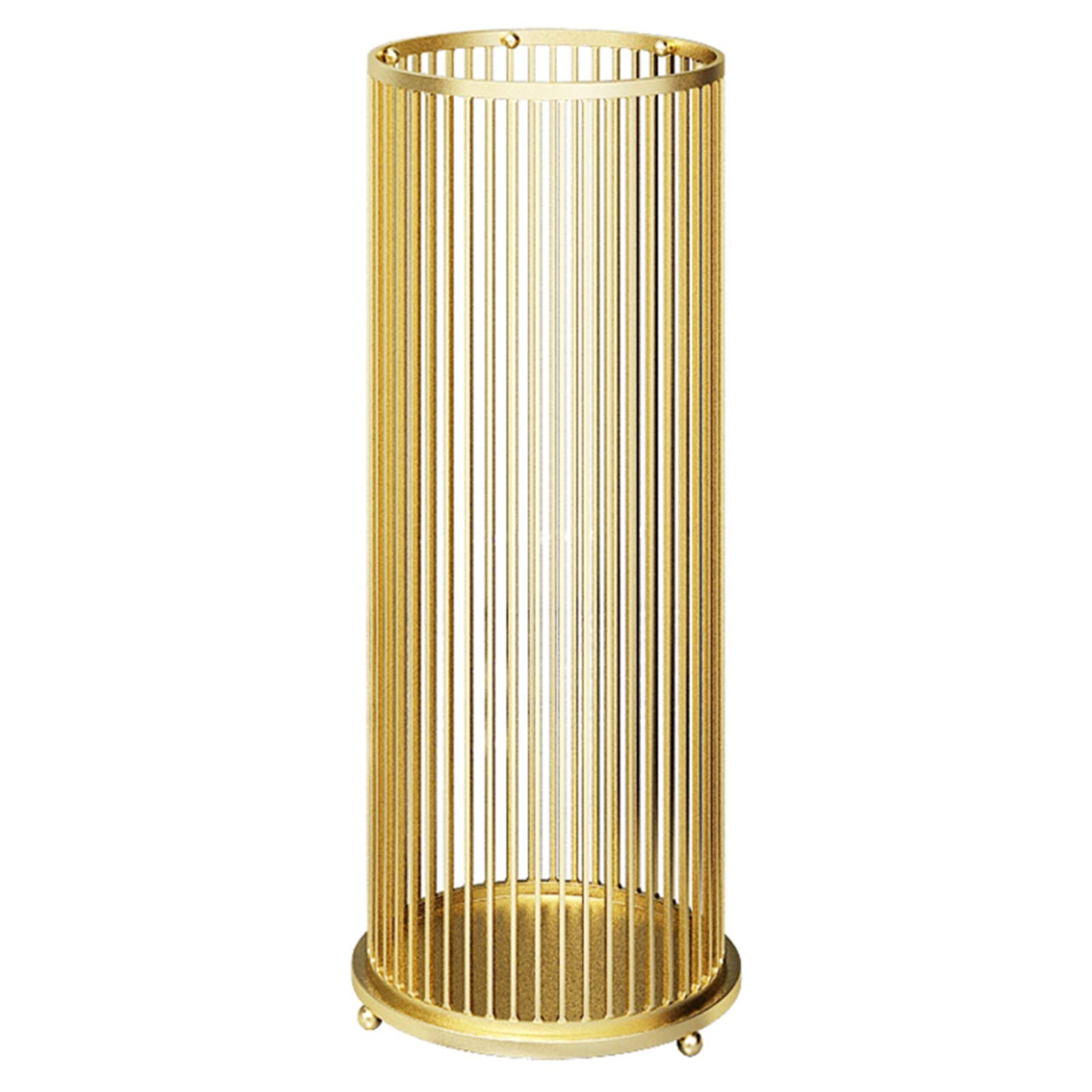 Porte-parapluie rond en métal moderne 24x58 cm avec support de rangement autoportant