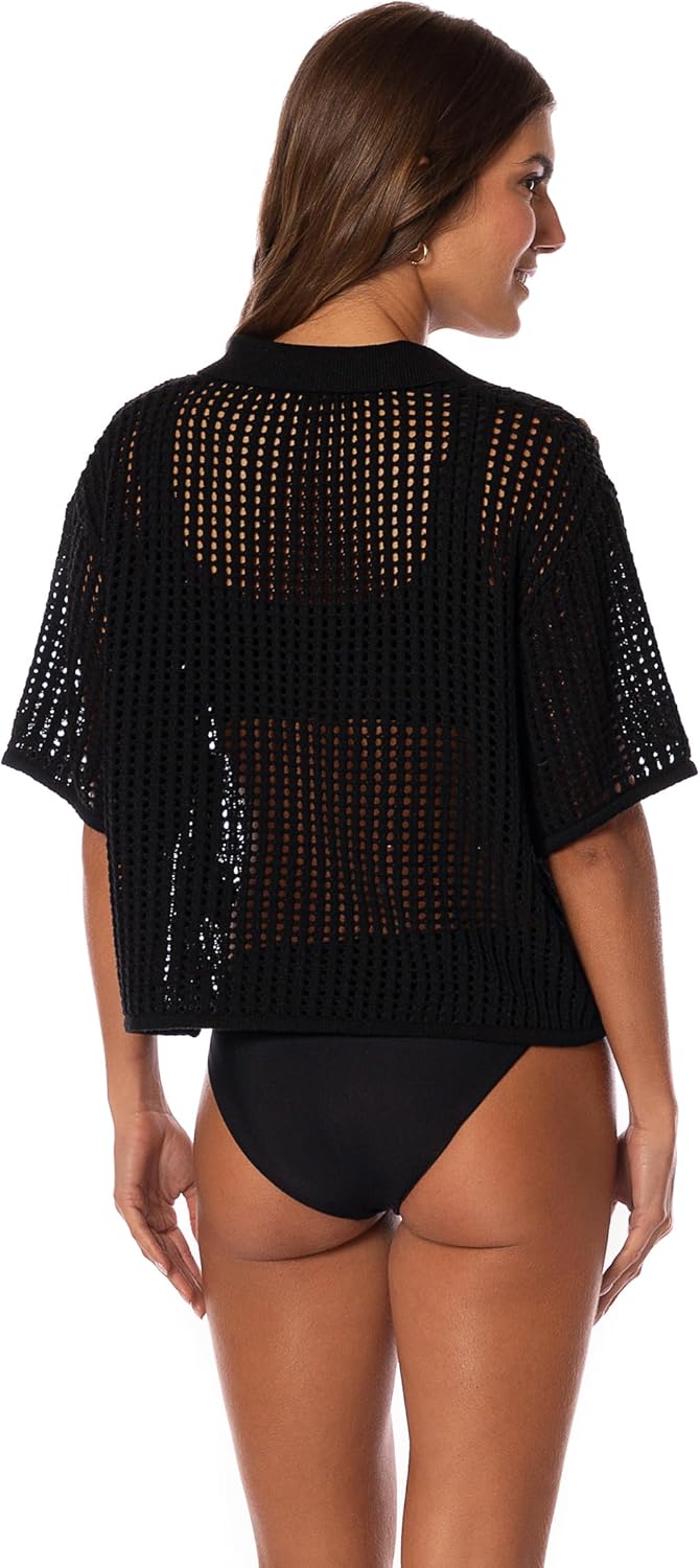 Maaji Womens Midnight Black 2 Ways Shirt - Image 2