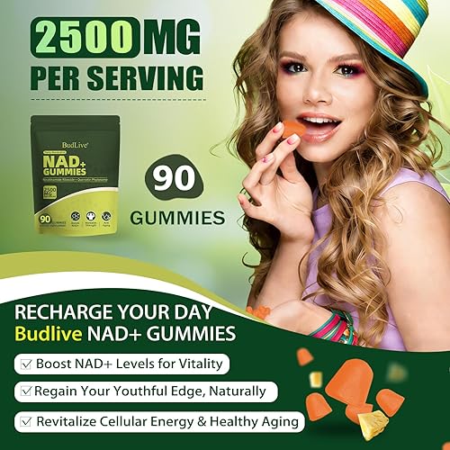 Miniatura 8 de NAD Gomitas de resveratrol, gomitas liposomales NAD para mujeres con ribósido de nicotinamida, quercetina, trans-resveratrol, antienvejecimiento