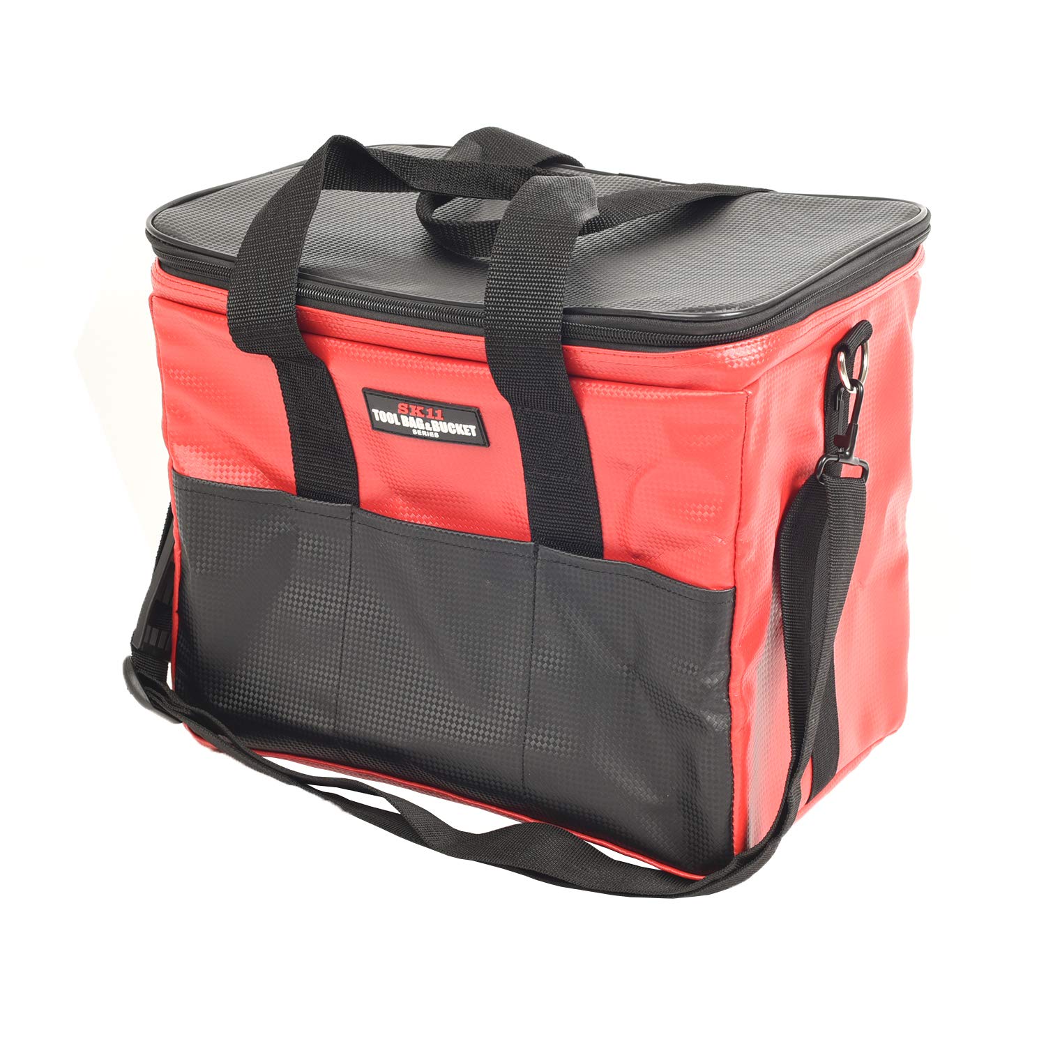 Amazon | SK11(エスケー11) 角型スタンドバッグDX レッド ツールバッグ