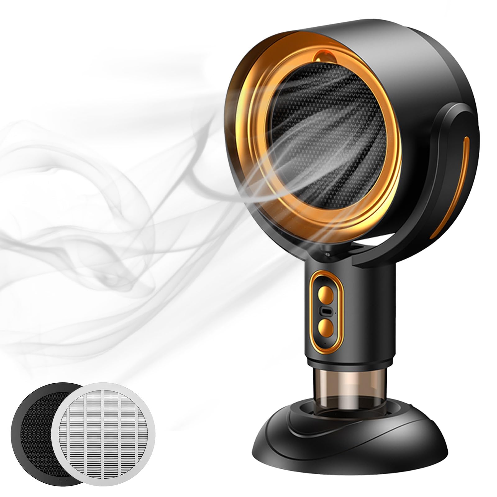 fans to get rid of cigarette smoke Mbvtdt Portable Purifier Fan, USB Rechargeable, Removable Filter, Lightweight for Indoor BBQ and Smoking Out Fan Puff Chill Compact Fan Aromatherapy Diffuser Filter Multi Smoke Away Purifier Fan, Smoke