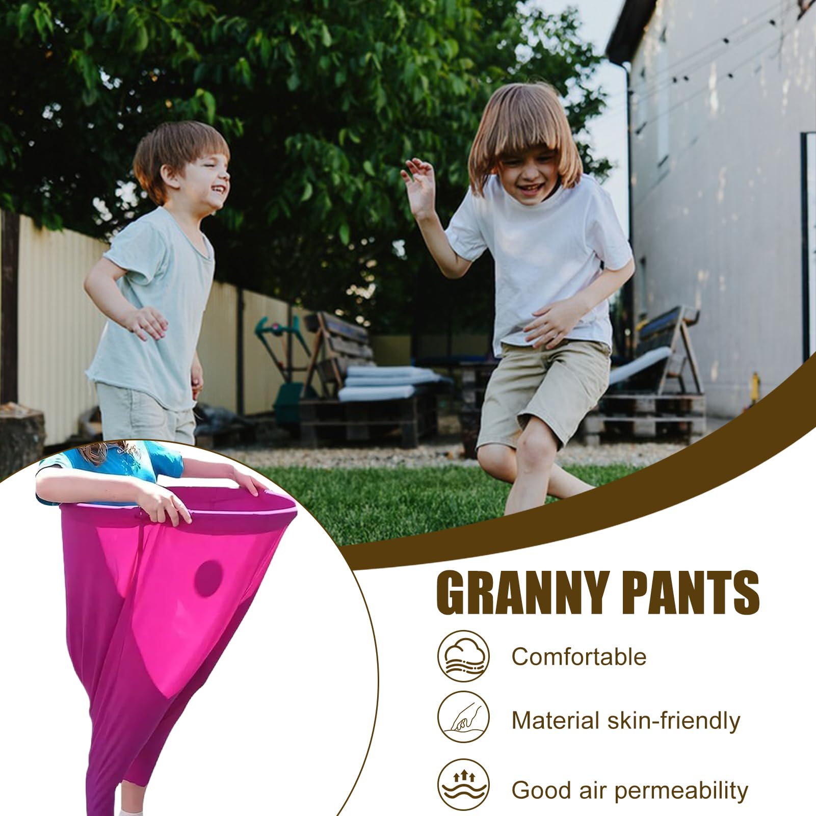 Granny Pants Yard Game Bambini, Set Di Giochi Di Cattura, Con 2 Palline Rimbalzanti E Pantaloni Elastici Giganti Divertenti Per Parchi Festival Raduni Familiari E Prati Scolastici