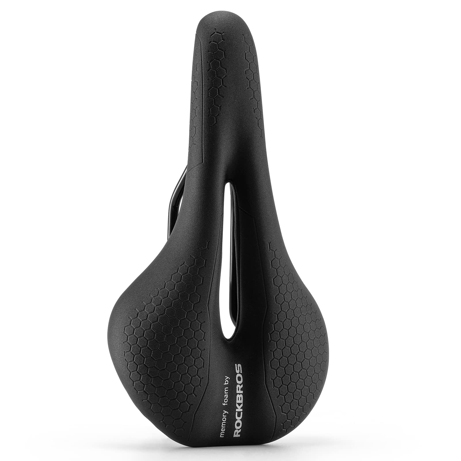 ROCKBROS Siodełko Rowerowe 50mm Pianka Pamięciowa Wygodne Siodełko Rowerowe dla Kobiet Mężczyzn Wydrążone Ergonomiczne Siodło Poduszka oddychająca Wodoodporne dla MTB, Rower Szosowy, Rower Składany