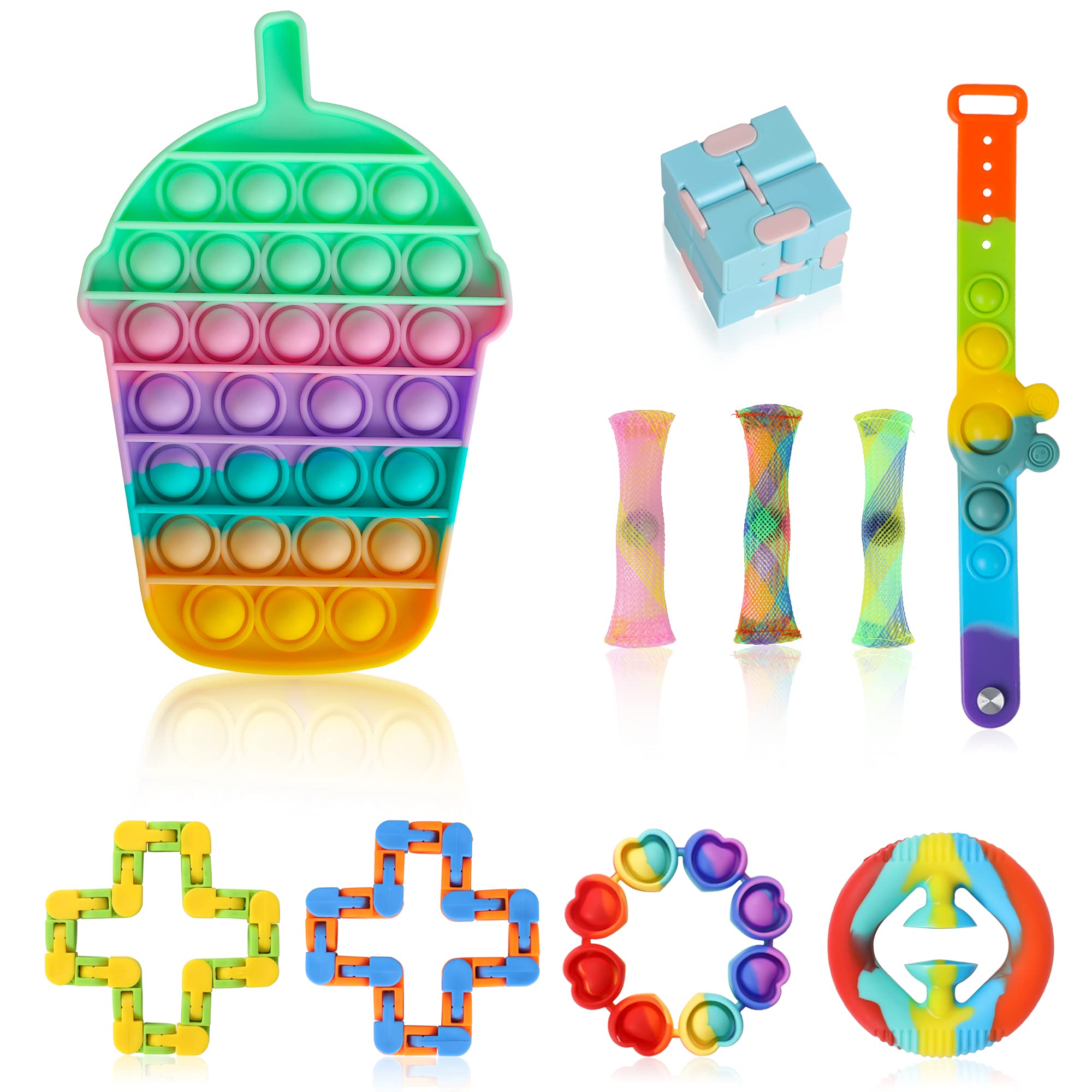 Buy NLNYCT Fidget Toys,Fidget Toy Pack,Popper Fidget Toy,10 pcs Fidget