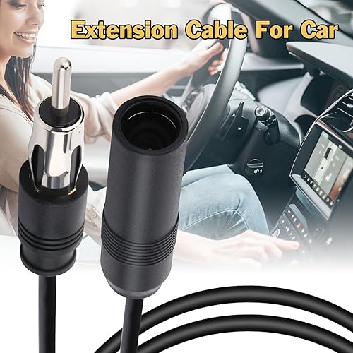 Miniatura 5 de BLTIATLE Cable de extensión de antena de radio de coche de 12 pulgadas, extensor de radio FM AM, conector de enchufe DIN, cable de extensión RG174