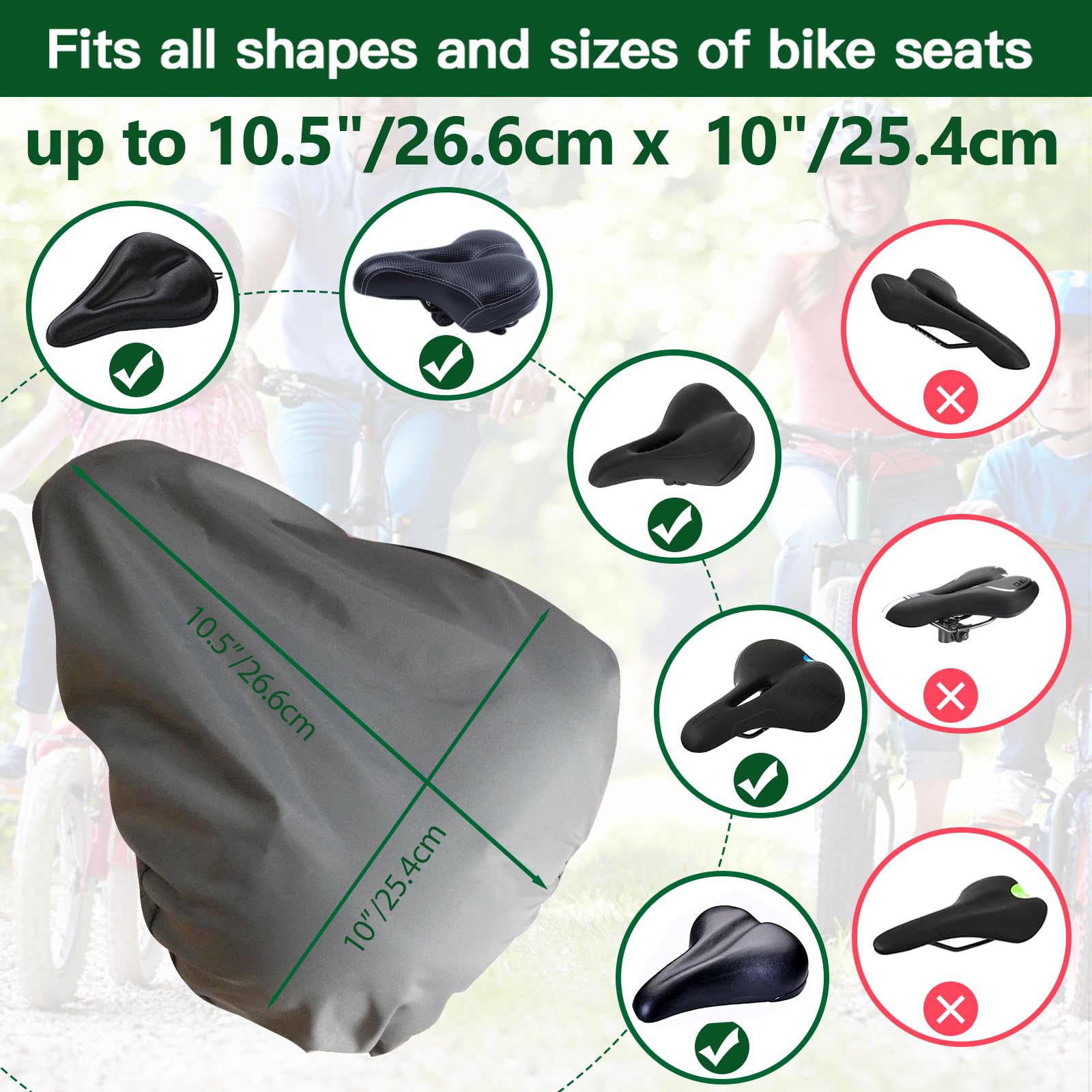 Housse De Selle De Vélo Épaissir Couverture En Silicone Antidérapant Respirant Accessoire