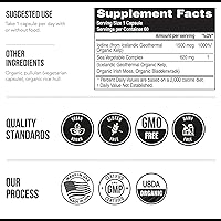 Vista 11 de Suplemento de yodo orgánico de complejo de vegetales marinos, forma de alimento integral y cruda - Complejo de yodo más minerales traza - Contiene
