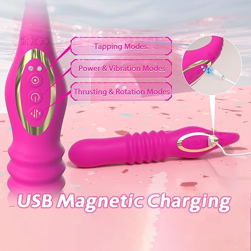 Miniatura 6 de Vibrador de consolador de punto G con correa sin tirantes de empuje, vibrador giratorio 4 en 1 Consolador de doble extremo Lesbiana Pegging Mujeres