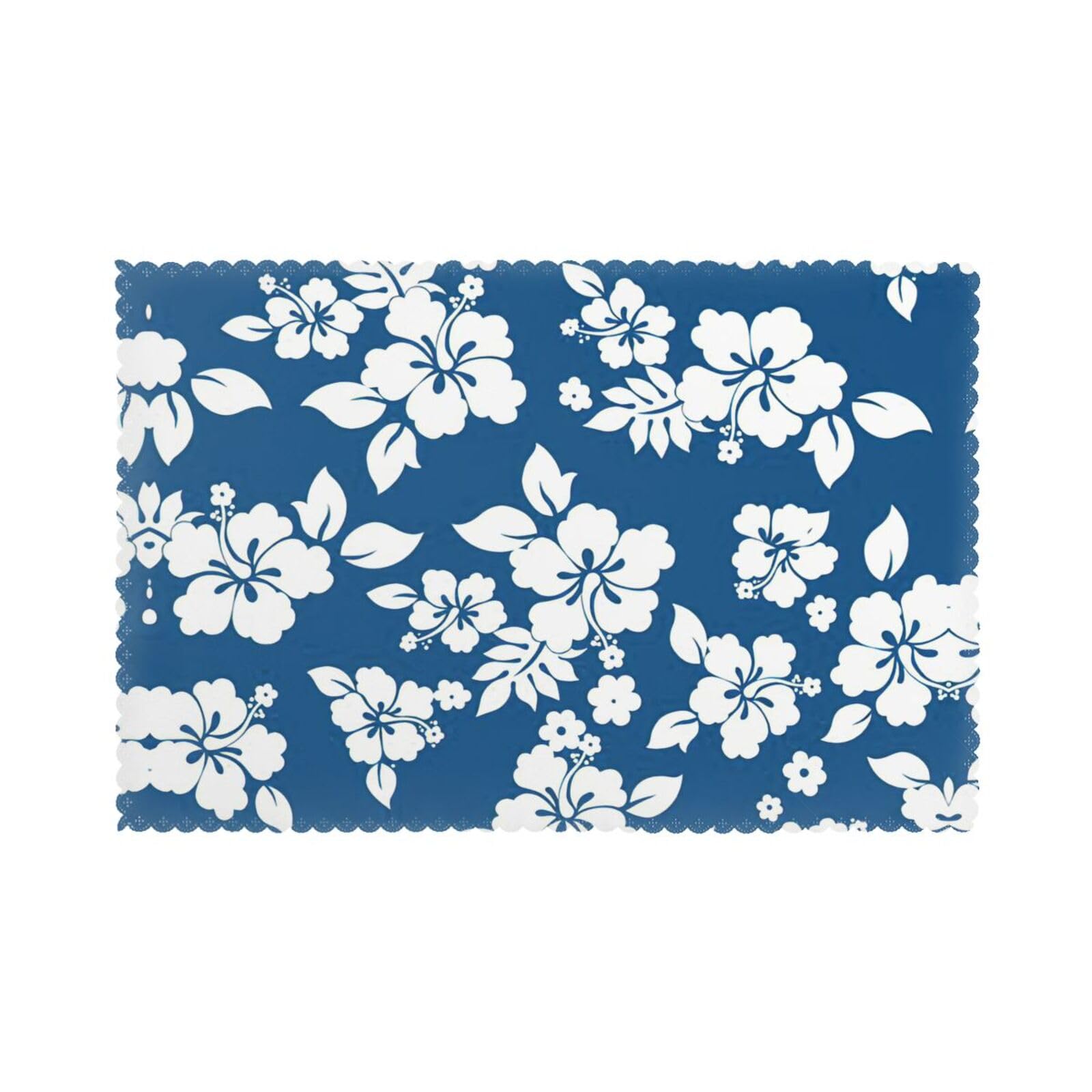 Set de table lavable et résistant à la chaleur imprimé floral x6
