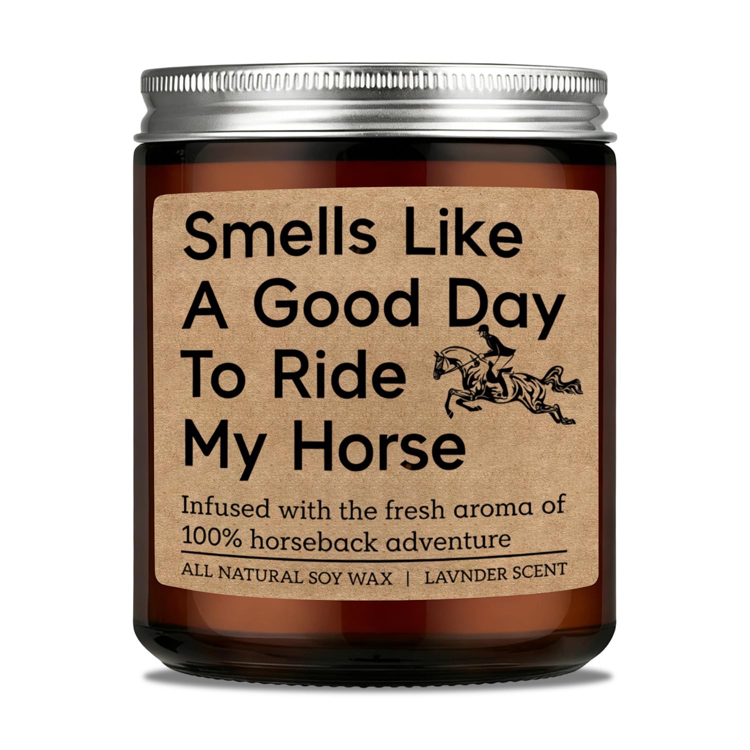 Horses Theme Scented Candle with Lavender Scent, Horse Gifts for Girls, Soy Wax Scented Candles Gifts for Women, Horse Accessories, Aromatherapy Candle for Horses Lovers